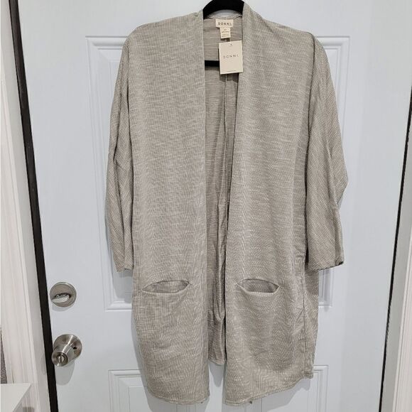 DONNI Pinstripe 🌈oversized cardigan - Picture 3 of 16